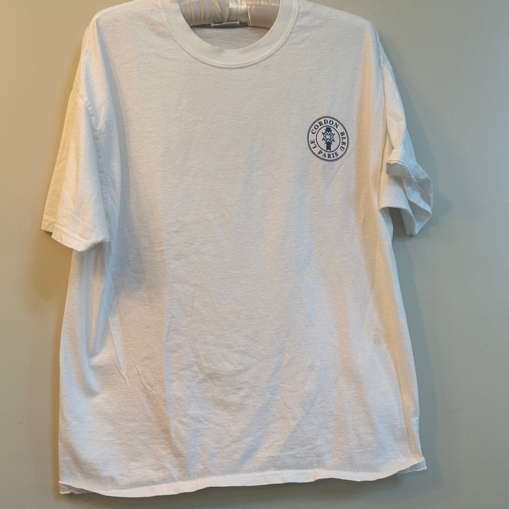 Le Cordon Bleu Y2K Cooking School Tee – White/Navy – Size L – Culinary Collector